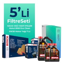 BOSCH Ford Courier 1.5 EcoBlue Filtre Bakım Seti Motul Motor Yağlı (2018-2023) 5 Li
