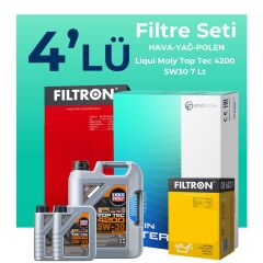 Filtron BMW 7.40 Dizel xDrive Filtre Bakım Seti Liqui Moly Motor Yağlı (2012-2015) 4 Lü