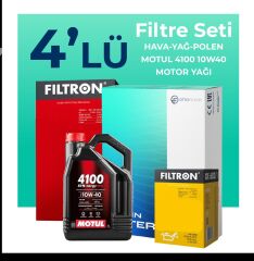 Filtron Fiat Siena 1.4 Benzinli Filtre Bakım Seti Motul Motor Yağlı (1998-2012) 4 Lü