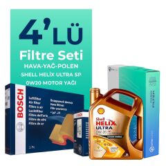BOSCH Seat Ateca 1.5 TSi Filtre Bakım Seti Shell Motor Yağlı (2018-2024) 4 Lü
