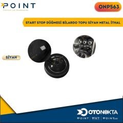 START STOP DÜĞMESİ BİLARDO TOPU SİYAH METAL İTHAL