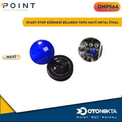 START STOP DÜĞMESİ BİLARDO TOPU MAVİ METAL İTHAL