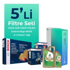 Bosch Honda CR-V 2.2 Dizel Filtre Bakım Seti Castrol Motor Yağlı (2006-2011) 5 Li