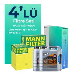 MANN Mercedes Sprinter 415 Dizel Filtre Bakım Seti Liqui Moly Motor Yağlı (2009-2012) 4 Lü