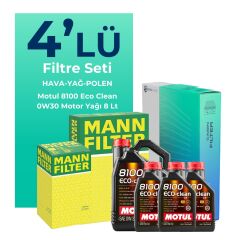 MANN Peugeot Expert 2.0 Dizel Filtre Bakım Seti Motul Motor Yağlı (2017-2024) 4 Lü