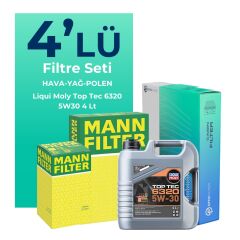 MANN Citroen C4 X 1.5 Dizel Filtre Bakım Seti Liqui Moly Motor Yağlı (2022-2024) 4 Lü