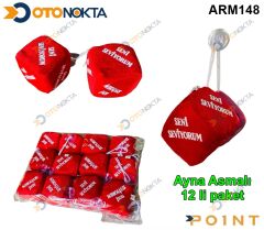 AYNA  ASMALI ZAR SENİ SEVİYORUM (PAKET12LİK)