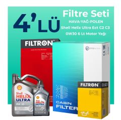 Filtron Fiat Ducato 2.3 Dizel Filtre Bakım Seti Shell Motor Yağlı (2019-2023) 4 Lü