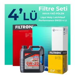 Filtron Ford Mondeo 1.5 Benzin Filtre Bakım Seti Liqui Moly Motor Yağlı (2015-2021) 4 Lü