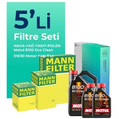 MANN Peugeot Boxer 2.2 Dizel BLUEHDi Filtre Bakım Seti Motul Motor Yağlı (2019-2024) 5 Li