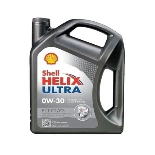 SHELL Helix Ultra ECT C2 C3 0W30 Motor Yağı 5 Lt (2025 Üretim)