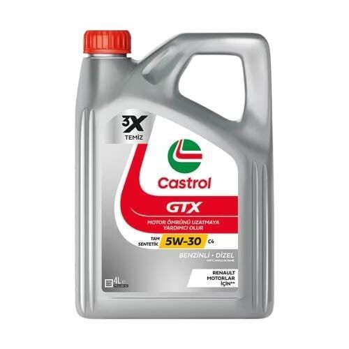 Castrol GTX 5W30 C4 Motor Yağı 5 Lt (2025 Üretim)