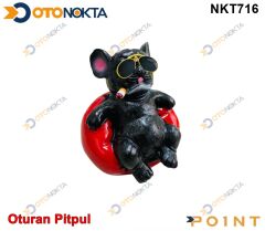 PİTBUL KÖPEK OTURAN YENİ MODEL SİYAH