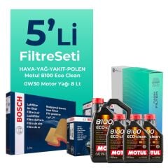BOSCH Ford Transit Custom 2.0 Dizel Filtre Bakım Seti Motul Motor Yağlı (2015-2023) 5 Li