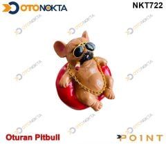 PİTBUL KÖPEK OTURAN YENİ MODEL KAHVERENGİ