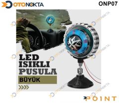 PUSULA CAM ÖNÜ LEDLİ  AYAKLI VANTUZLU BÜYÜK POİNT