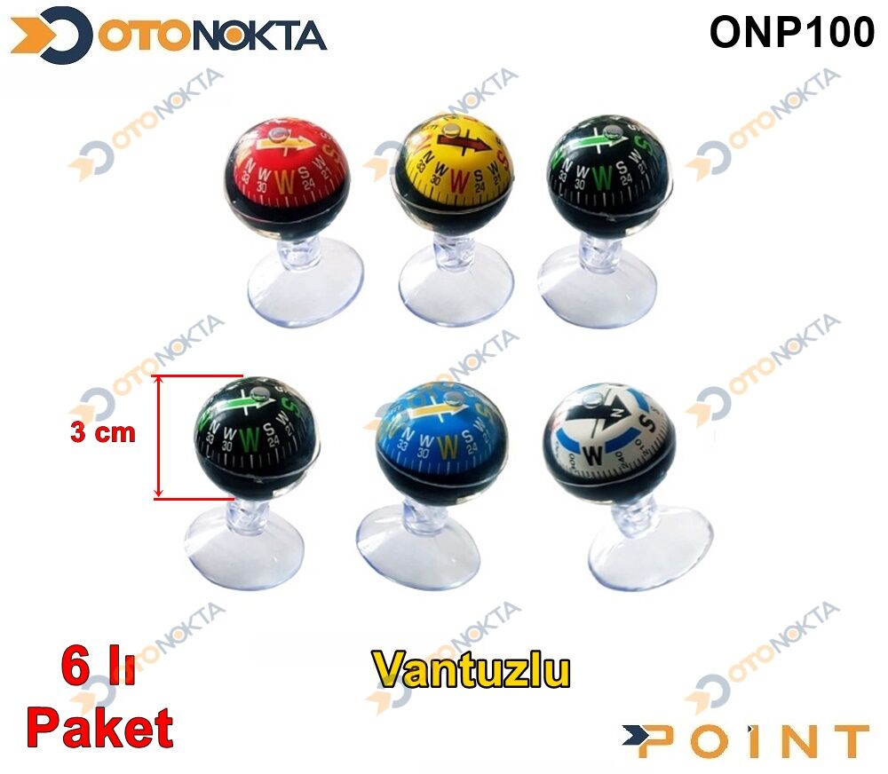 PUSULA CAM ÖNÜ AYAKLI VANTUZLU KÜÇÜK 6 LI PAKET