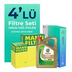 Mann Audi Q5 40 TDi Filtre Bakım Seti Castrol Motor Yağlı (2021-2024) 4 Lü