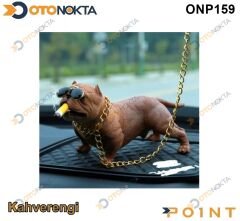 ARAÇ İÇ VANTUZLU PİTBUL KÖPEĞİ SÜSÜ KAHVERENGİ POİ