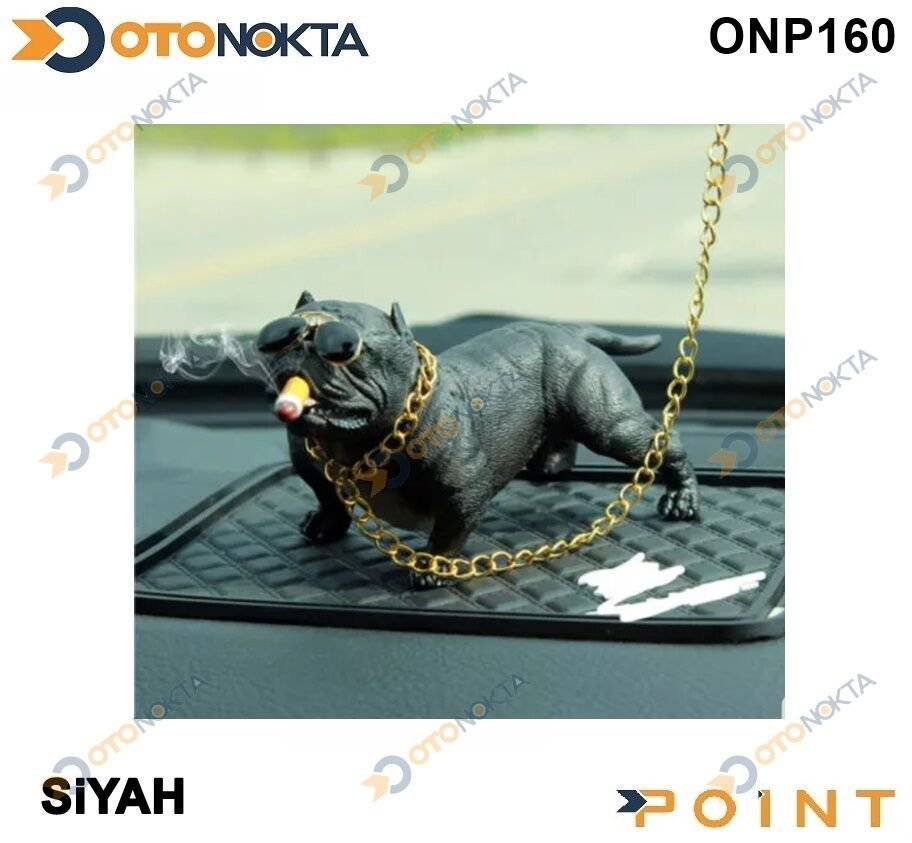 ARAÇ İÇ VANTUZLU PİTBUL KÖPEĞİ SÜSÜ SİYAH  POİNT