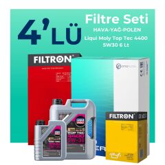 Filtron Nissan Qashqai 1.6 Dizel Filtre Bakım Seti Liqui Moly Motor Yağlı (2007-2013) 4 Lü
