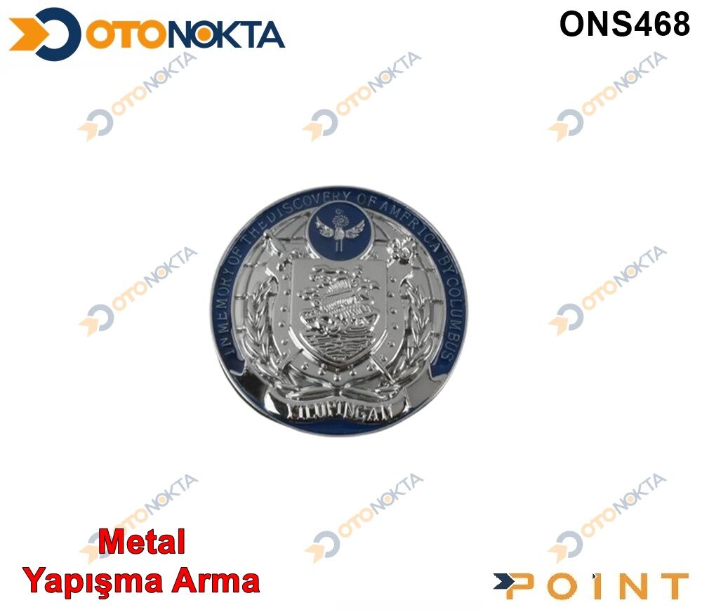 ARMA METAL YAPIŞMA ROZET MAVİ GÜMÜŞ POİNT