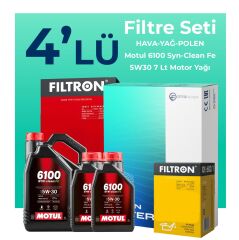 Filtron Ford Transit V184 2.0 Dizel Filtre Bakım Seti Motul Motor Yağlı (2001-2006) 4 Lü