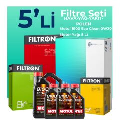 Filtron Citroen Jumper 2.2 BlueHDi Dizel Filtre Bakım Seti Motul Motor Yağlı (2019-2024) 5 Li