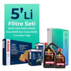 Bosch Volkswagen Caddy 2.0 Dizel Filtre Bakım Seti Motul Motor Yağlı (2020-2025) 5 Li