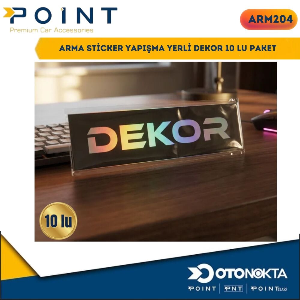 ARMA STİCKER YAPIŞMA YERLİ DEKOR 10 LU PAKET
