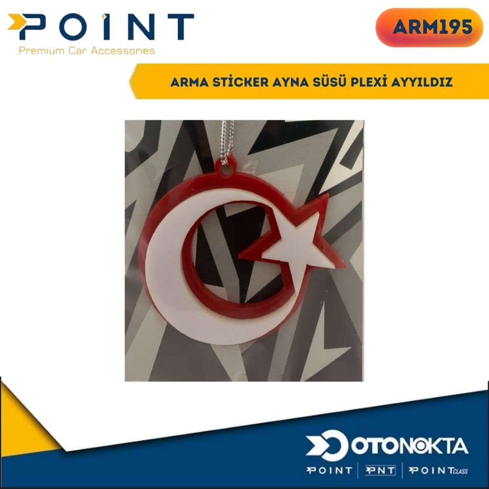 ARMA STİCKER AYNA SÜSÜ PLEXİ AYYILDIZ