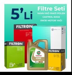 Filtron Audi Q5 40 TDi Filtre Bakım Seti Castrol Motor Yağlı (2021-2024) 5 Li