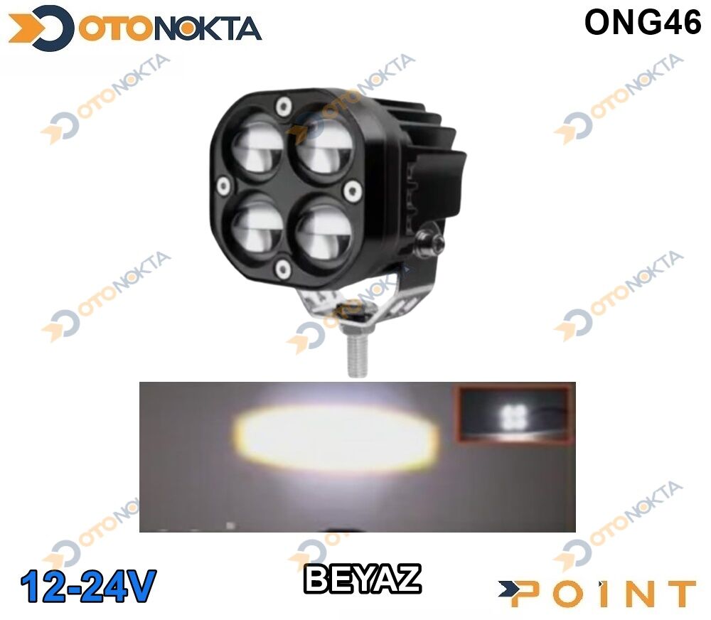 ÇALIŞMA LAMBASI 12-24V DÖRT LED GÖZ  BEYAZ POİNT