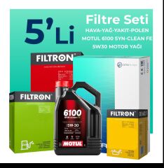 Filtron Opel Vectra 1.9 Dizel Filtre Bakım Seti Motul Motor Yağlı (2005-2009) 5 Li