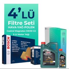 BOSCH Kia Ceed 1.6 Dizel Filtre Bakım Seti Castrol Motor Yağlı (2012-2018) 4 Lü