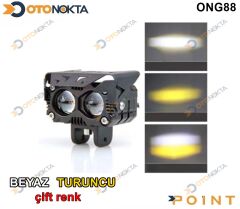 ÇALIŞMA LAMBASI 2 MERCEKLİ 12€24V SARI BEYAZ POİNT