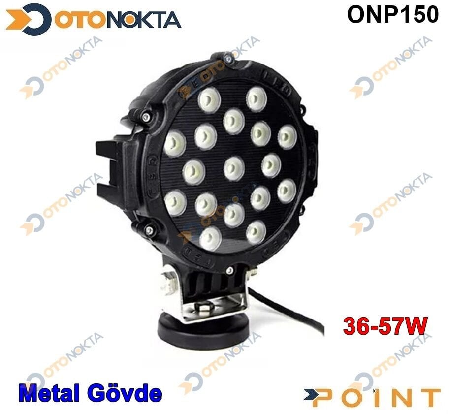 ÇALIŞMA LAMBASI 10-60V 17 LED 7 İNÇ SİYAH POİNT