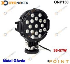 ÇALIŞMA LAMBASI 10-60V 17 LED 7 İNÇ SİYAH POİNT