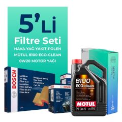 BOSCH Alfa Romeo Tonale 1.6 Dizel Filtre Bakım Seti Motul Motor Yağlı (2022-2024) 5 Li