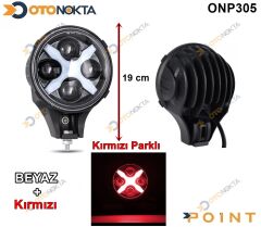 SİS ÇALIŞMA LED DELİCİ X MODEL BEYAZ KIRMIZI POİNT