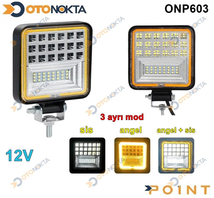 SİS ÇALIŞMASI  LED  KARE 42 LED 12V BEYAZ POİNT