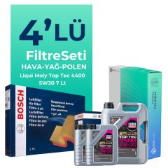 BOSCH Renault Latitude 2.0 Dizel Filtre Bakım Seti Liqui Moly Motor Yağlı (2010-2015) 4 Lü