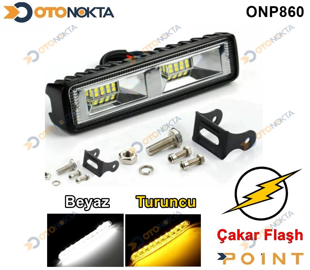OFF ROAD ÇALIŞMA LAMBASI 12V TURUNCU BEYAZ ÇAKAR P