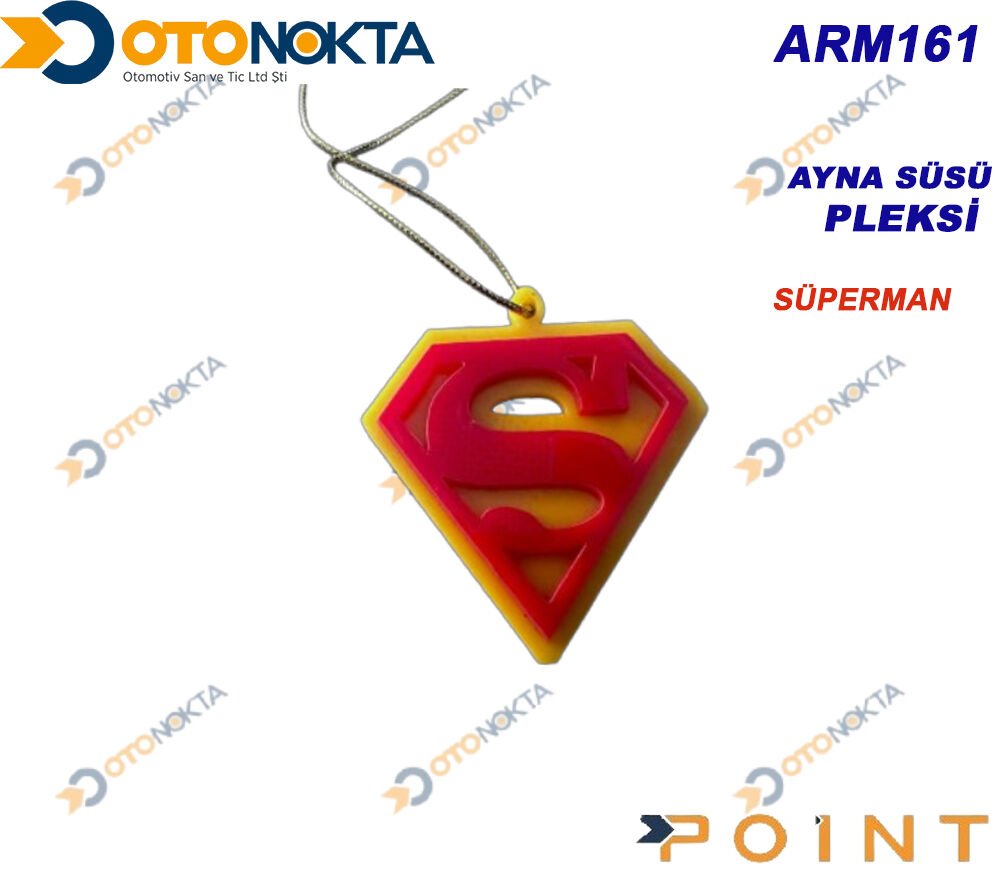 ARMA STİCKER AYNA SÜSÜ PLEXİ SÜPERMAN AMBLEMİ