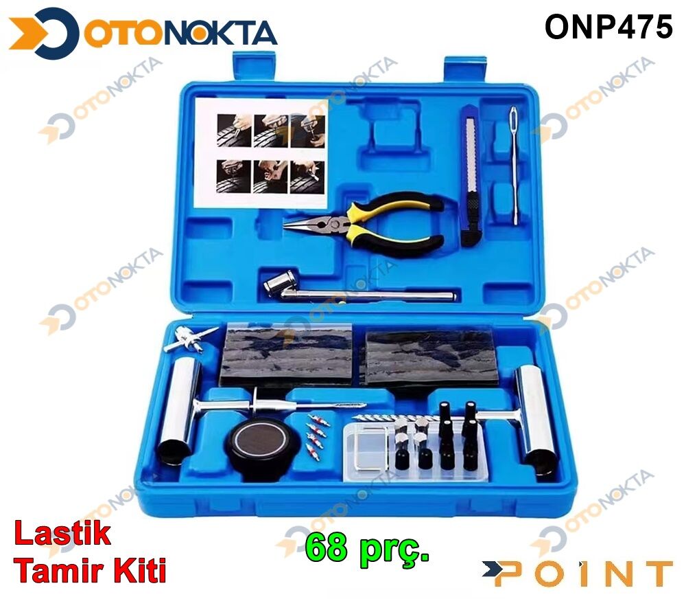 LASTİK TAMİR KİT SET ÇANTALI 68 PARÇA İTHAL POİNT