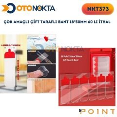 ÇOK AMAÇLI ÇİFT TARAFLI BANT 18*50MM 60 LI İTHAL
