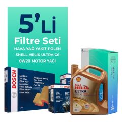 BOSCH Mercedes Vito 114 CDI 2.0 Dizel Filtre Bakım Seti Shell Motor Yağlı (2019-2024) 5 Li