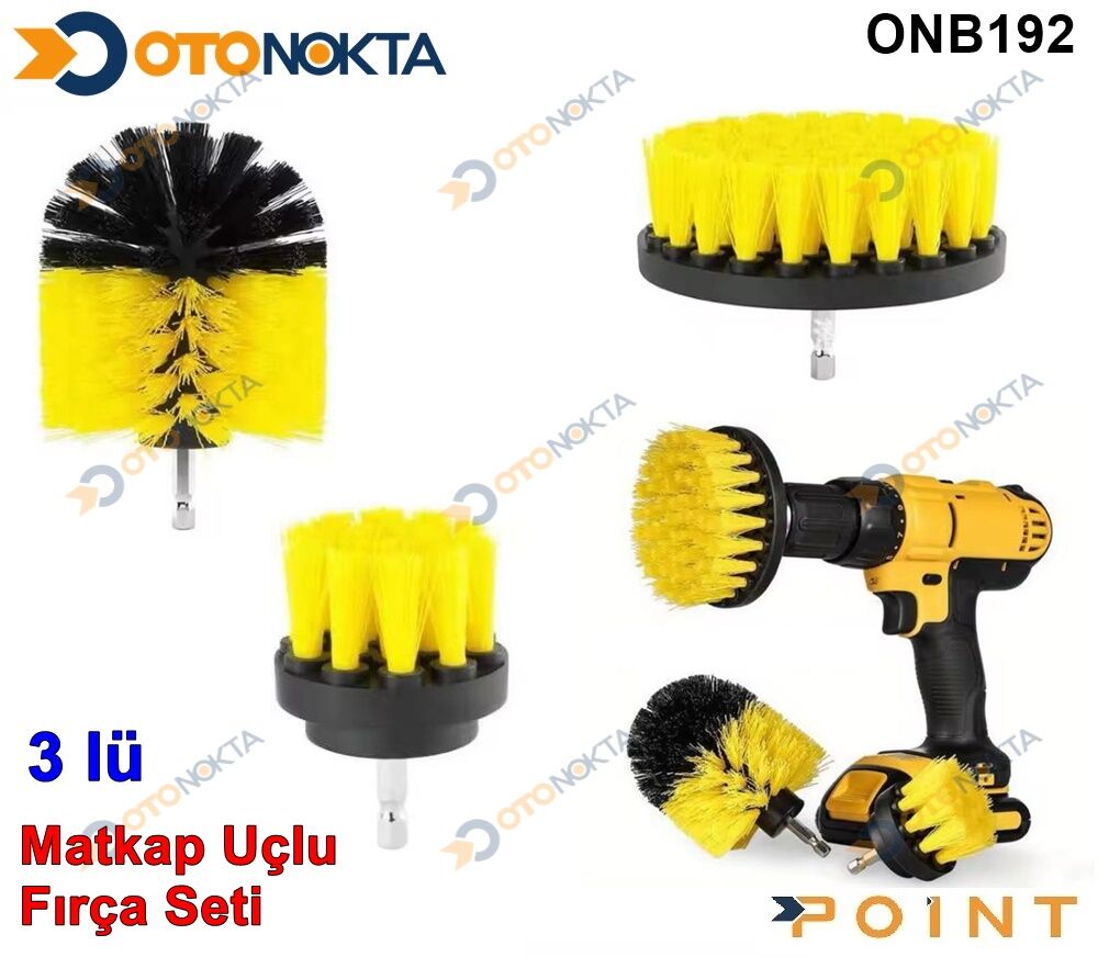 BAKIM ÜRÜNÜ MATKAP UCLU FIRÇA 3 LÜ SET