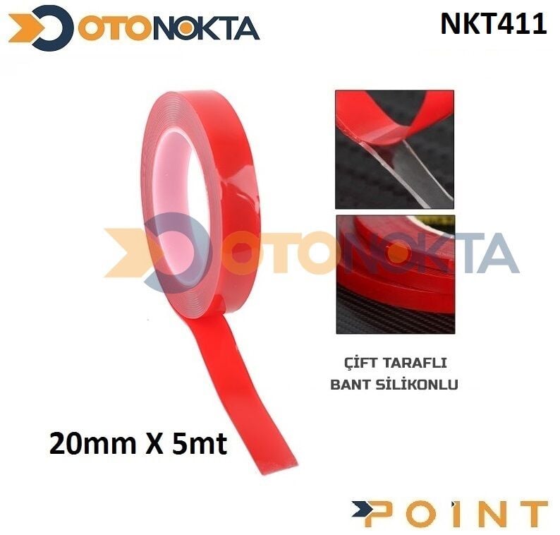ÇİFT TARAFLI BANT SİLİKON 20MM X 5 METRE