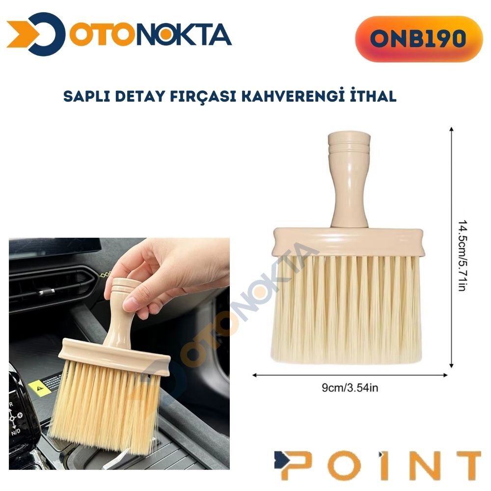 ARAÇ İÇ SAPLI DETAY FIRÇASI KAHVERENGİ İTHAL POİNT
